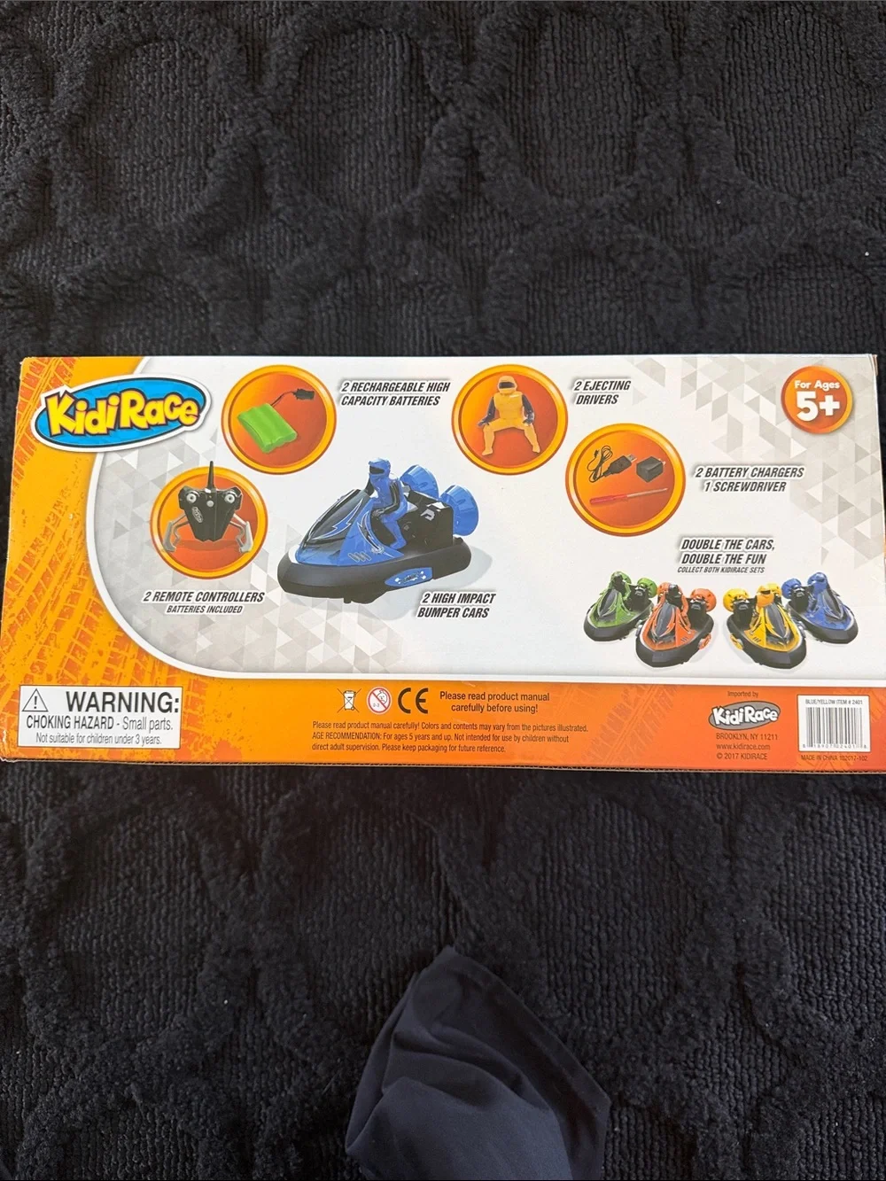 Bump & Run Remote Control Bumper Cars - Orange and Blue